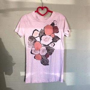 J Crew floral spring short sleeve tee size S